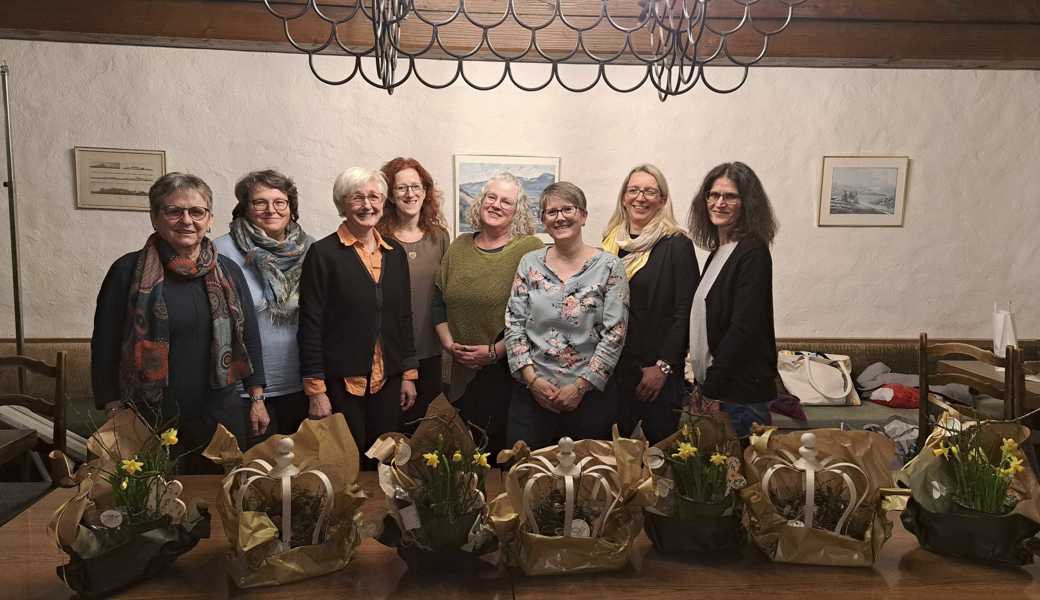 Von links: Lisbeth Schmid, Susanne Geduld, Karin Frehner, Annelies Baumgartner, Martina Niederer, Rahel Krisch, Claudia Zünd, Sandra Haltinner; es fehlen Rahel Kaiser und Miriam Heeb. 