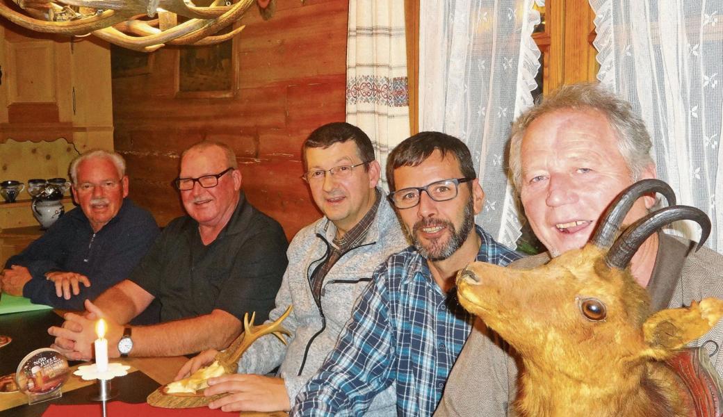 Kürzlich trafen sich fünf Sänger des Männerchors Marbach zum Planen, Organisieren und Gestalten der Abendunterhaltung.  Bild: pd