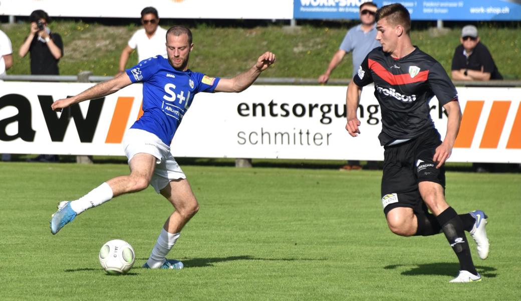 Daniele Lamorte (links) gelang in der 84. Minute das 2:1 für den FC Widnau.