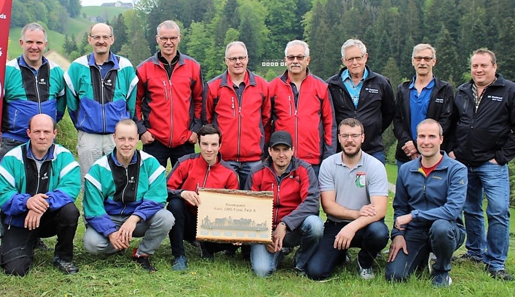 Die Feldschützengesellschaft Heiden (rote Jacken) gewann den kantonalen Meistertitel.