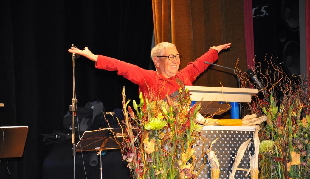 Berta Thurnherr erhielt 2018 die Rheintaler Kulturauszeichnung Goldiga Törgga.
