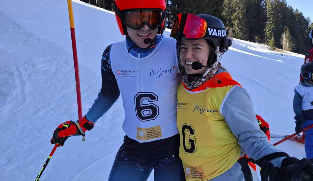 Sie leiht dem Sportler ihre Augen - Auf der Skipiste mit nur 5 Prozent Sehkraft