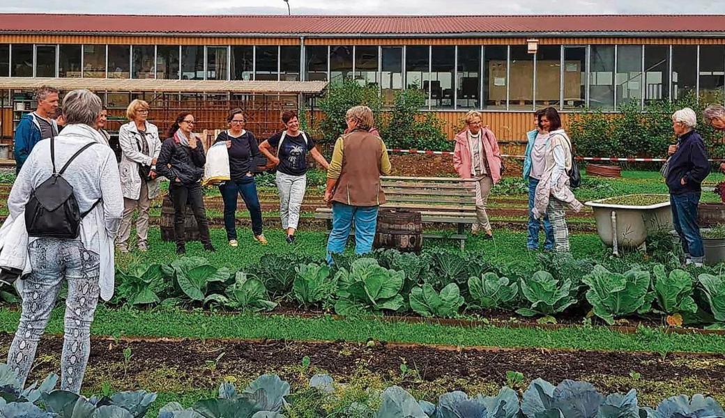 Die Teilnehmenden interessierten sich für die Gartenoase mitten im Industriegebiet von Altstätten.  