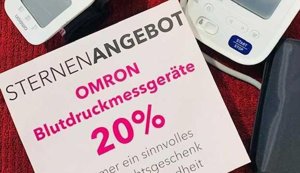 Die Sternen Apotheke bietet im Dezember Prozente auf Blutdruckmessgeräte.