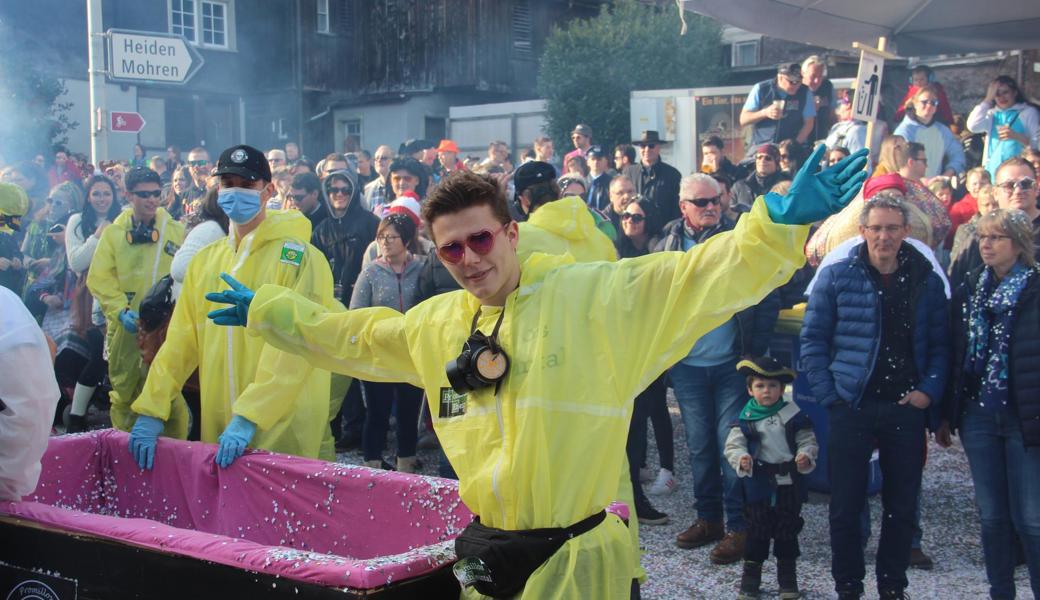 Zum ersten Mal als Gruppe an der Fasnacht - die Promillos Rheintal.