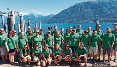 Musikgesellschaft gab ein Konzert auf der Piazza Grande in Locarno