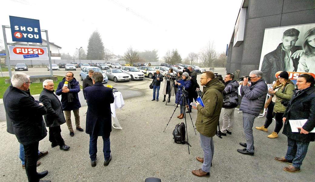 Das Medieninteresse an der Medienorientierung vom Freitag Mittag in Hohenems war enorm.