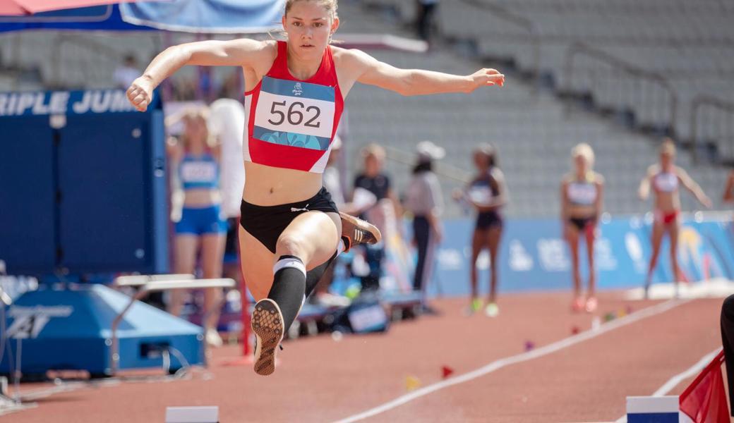 Dreispringerin Lena Bischofberger verpasste den Final nur knapp.