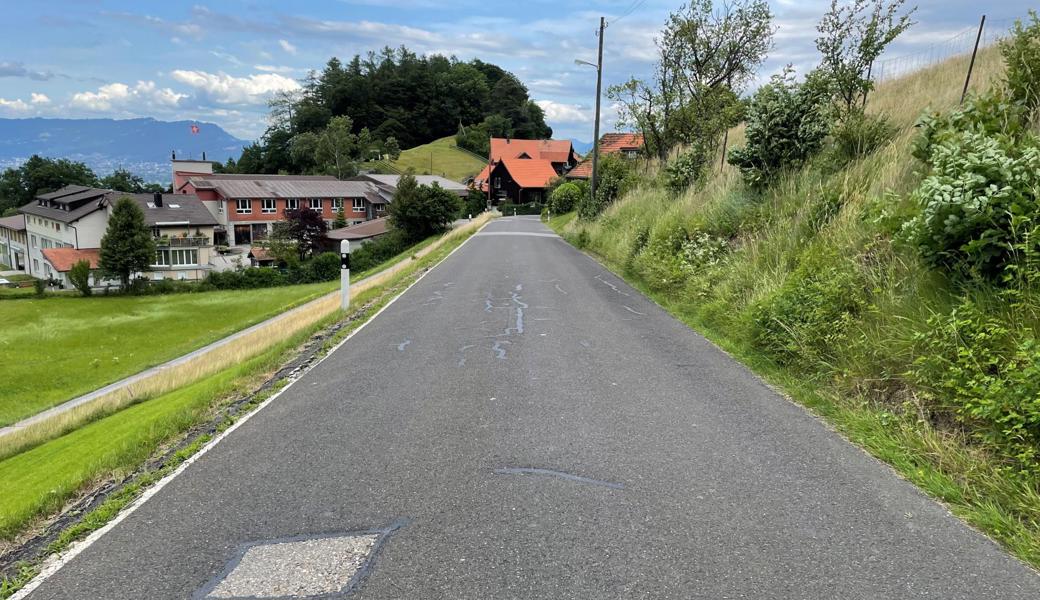 Die Kantonsstrasse von Walzenhausen-Wilen nach Au wird auf dem Abschnitt Leuchen bis zur Kantonsgrenze gesamterneuert.