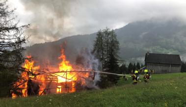 Maiensäss ging in Flammen auf