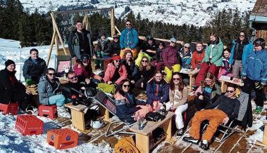 Stadtmusik auf der Piste in Wildhaus