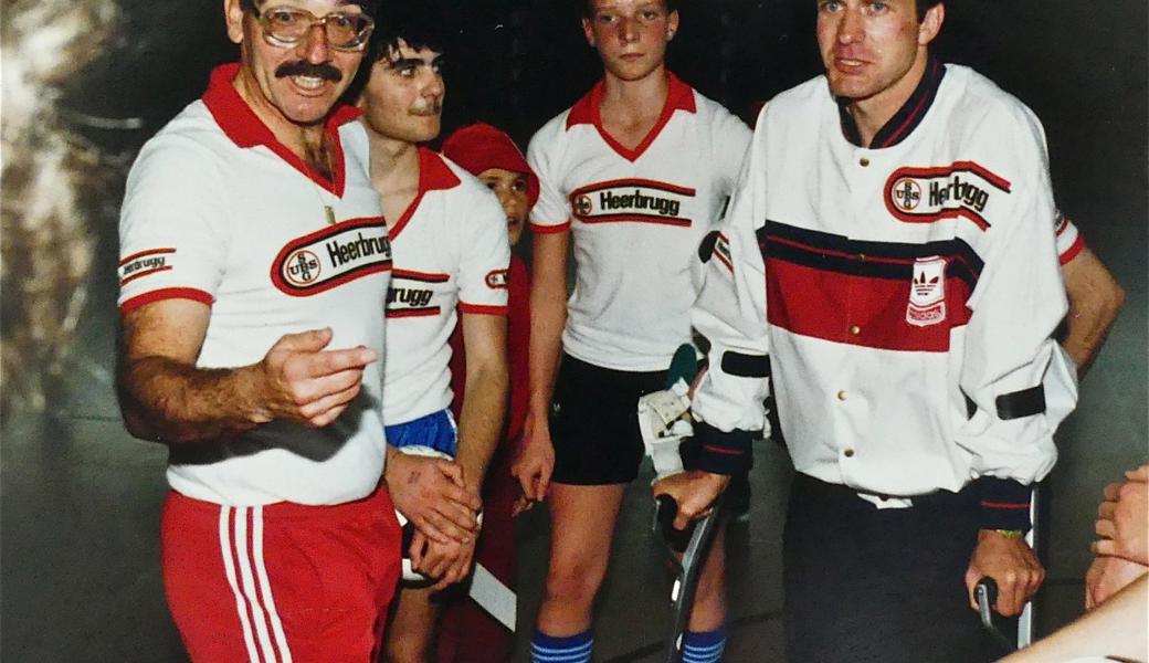 Der erfolgreiche Trainer Beni Bruggmann (l.) in jungen Jahren mit Karl-Heinz Rummenigge.