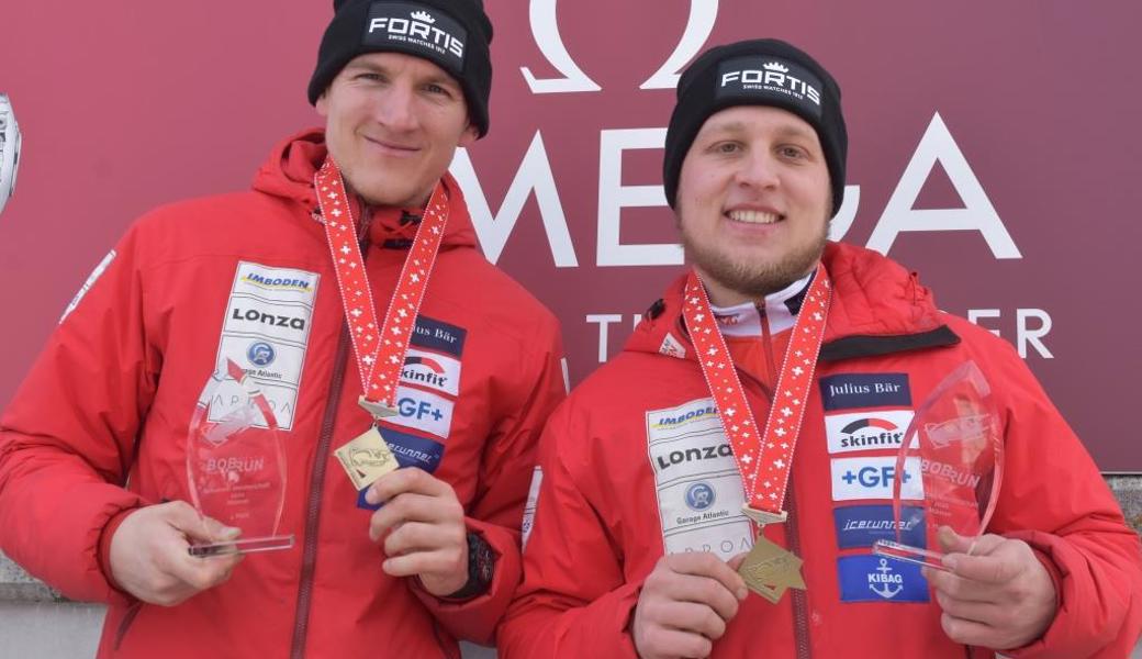 Silber und Bronze für Michael Kuonen (links) und Marco Tanner an den Schweizer Meisterschaften.