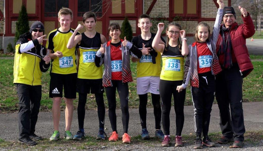 Vertraten das Rheintal in Luzern: (v. l.) Roman Mattle, Dario Kluser, Jan Geisser, Samira Bänziger, Andrin, Baumgartner, Lina Zehender, Jana Kluser und Martin Steger. 