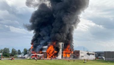 Grossbrand in Rebsteiner Gewerbegebiet