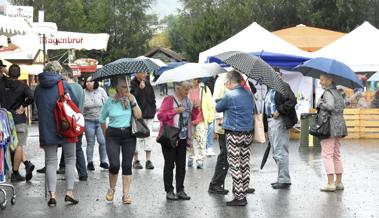 Modeschau der Regenschirme