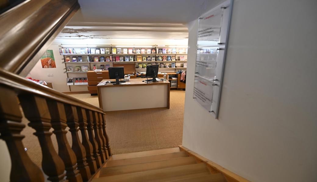 Heute erstreckt sich die Bibliothek über vier Geschosse im Haus Reburg. Künftig, in der Freihof-Passage, soll das ganze Angebot schwellenfrei auf einer einzigen Fläche verfügbar sein.