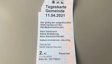 Tages-GA in Walzenhausen neu für 25 Franken erhältlich