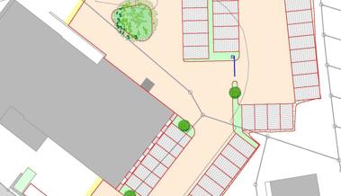 53 bewirtschaftete Parkplätze beim Gemeindehaus