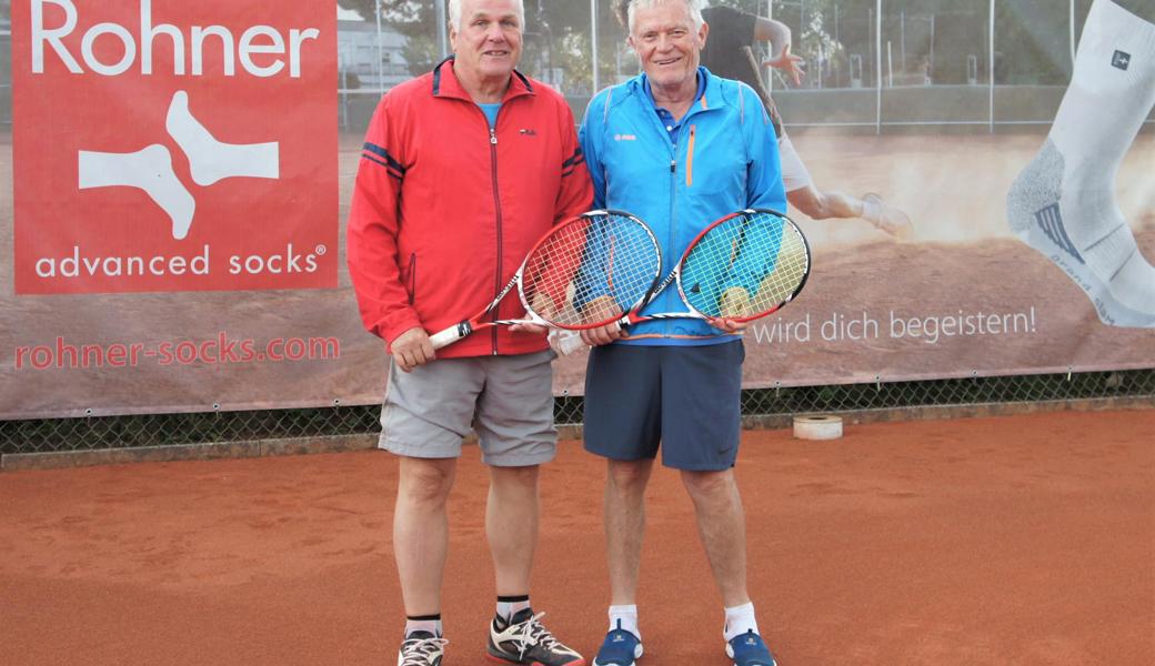 Peter Meier (links) besiegte im Final der 60+ Kurt Köppel.