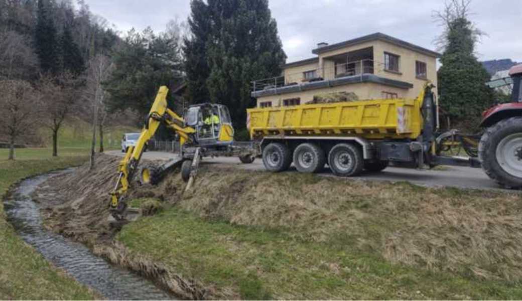 Letten am Littenbach wird für den Hochwasserschutz abgetragen