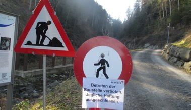 Sperrung: Wanderweg  ins Taatobel wird instand gestellt