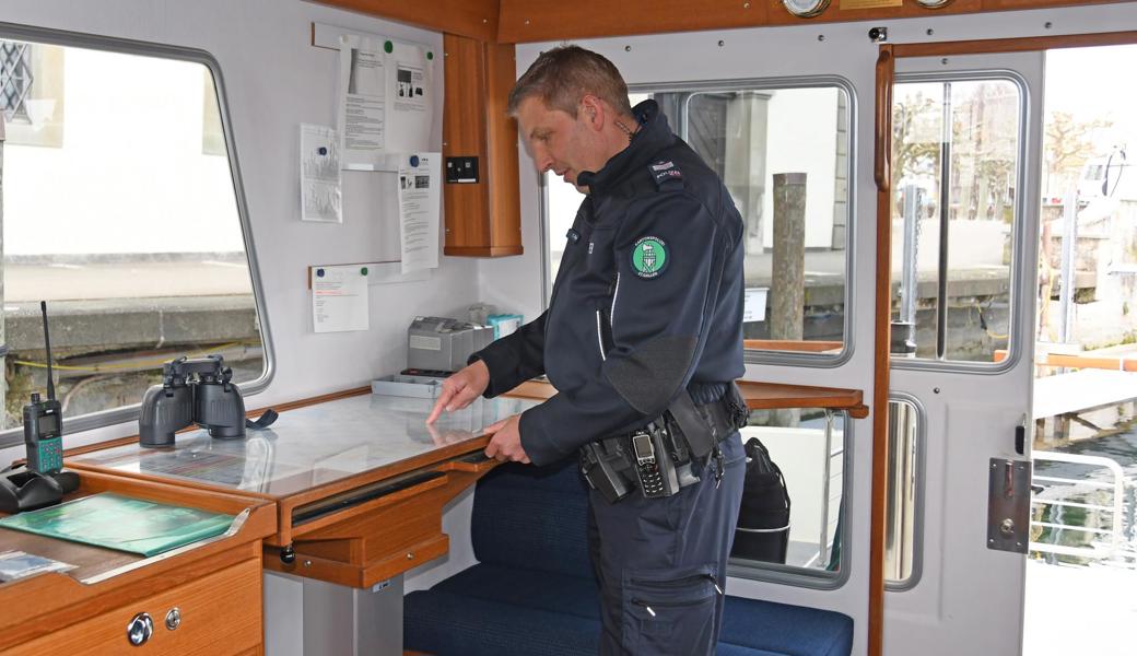 Christian Baumann ist Leiter der bei der Flugzeugbergung eingesetzten Polizeitaucher. Wichtig ist dabei vor allem die «Gallus 3», das Patrouillenboot der Seepolizei und des Schifffahrtsamtes St.Gallen.