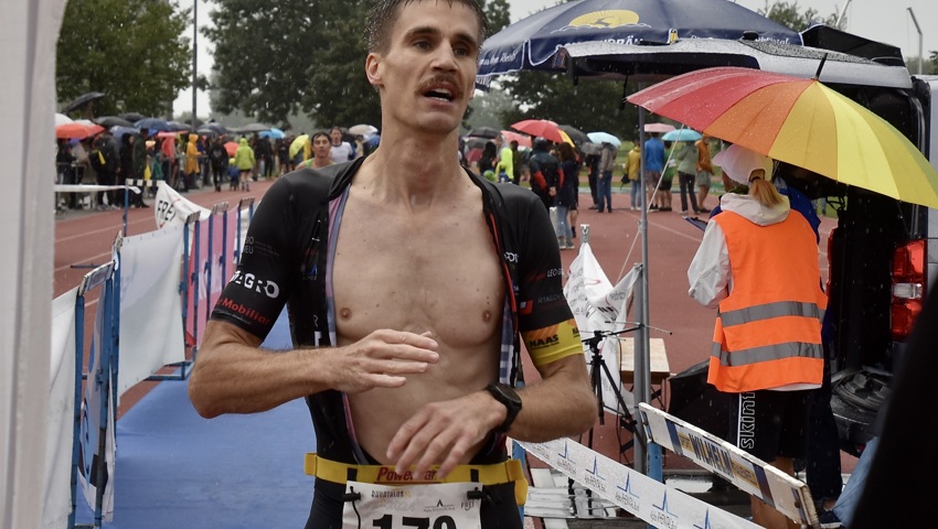 Timo Dürst (siehe Box unten) nach dem Zieleinlauf.