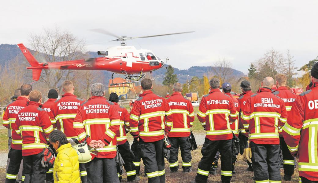 Selbst für die Unteroffiziere und Offiziere des Rheintalischen Feuerwehrverbandes ein seltener Anblick.  