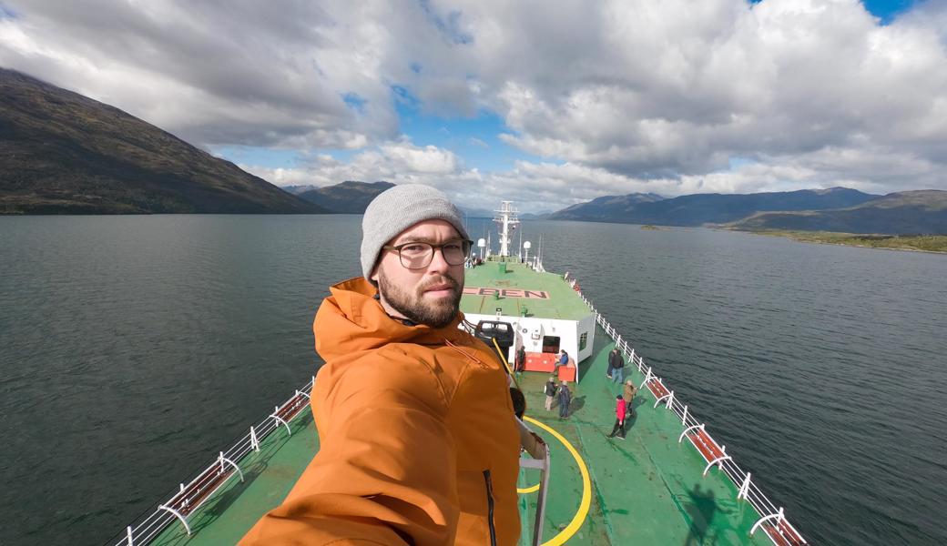 Andreas Schwinger am 16. März in den Fjorden Chiles: «Alles war noch in Ordnung.»