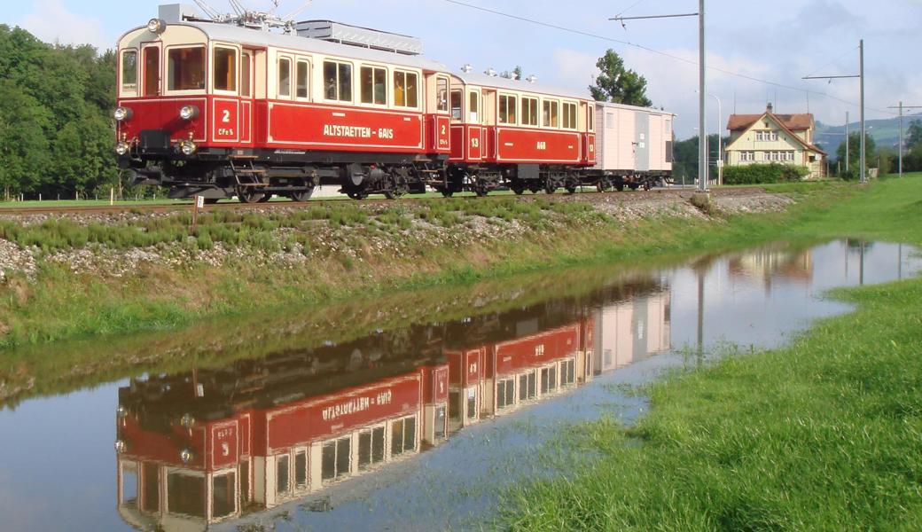 Der Triebwagen CFe 3/3 soll auch auf der Zahnradstrecke zwischen Altstätten und Gais wieder verkehren können.