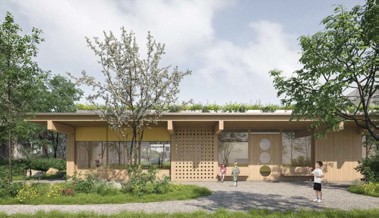 Viel Grün, Fichtenholz und Lehm: Heerbrugger Architekt baut Doppelkindergarten