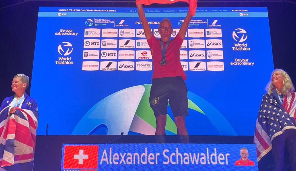 Alexander Schawalder holt den Weltmeistertitel im Aquabike