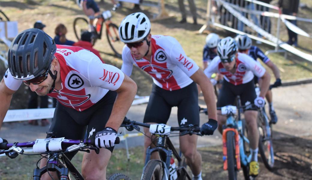 Schweizer Spitze: Schurter vor Colombo und Litscher.