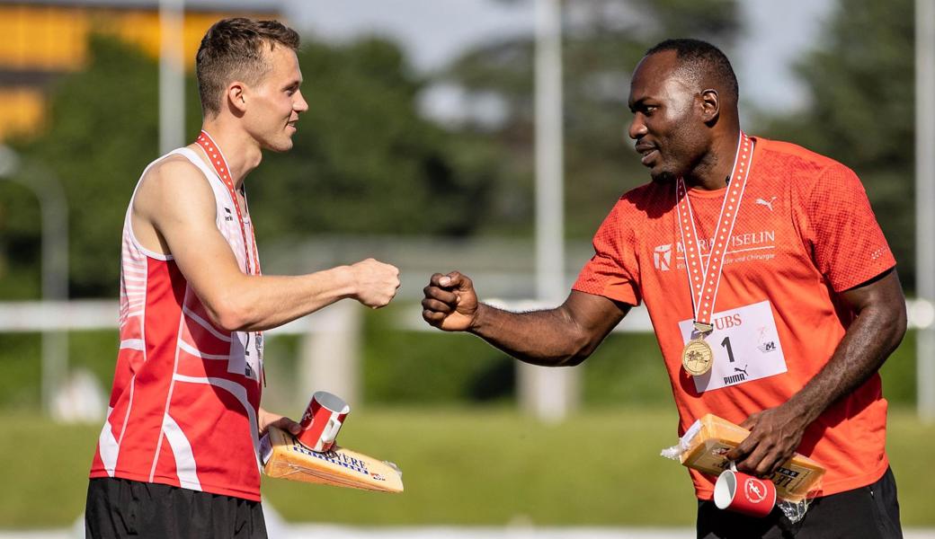 Daniel Löhrer (links) und EM-Medaillengewinner Alex Wilson waren an den Schweizer Meisterschaften die schnellsten 200m-Sprinter.