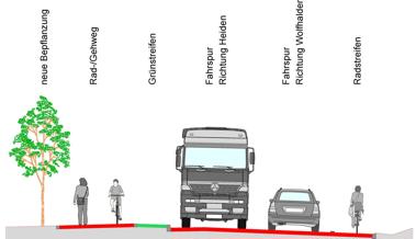 Mehr Platz für Velos und Fussverkehr