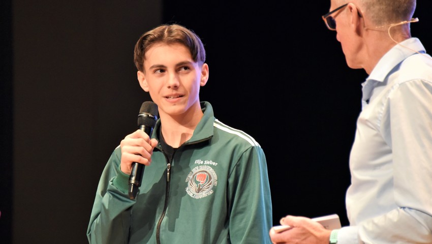 Karateka Elija Sieber (15) war der jüngste aller Nominierten.