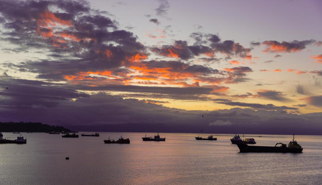 Sonnenuntergang in Puerto Montt.