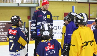 Die Kids können am Swiss Ice Hockey Day mit Profis trainieren