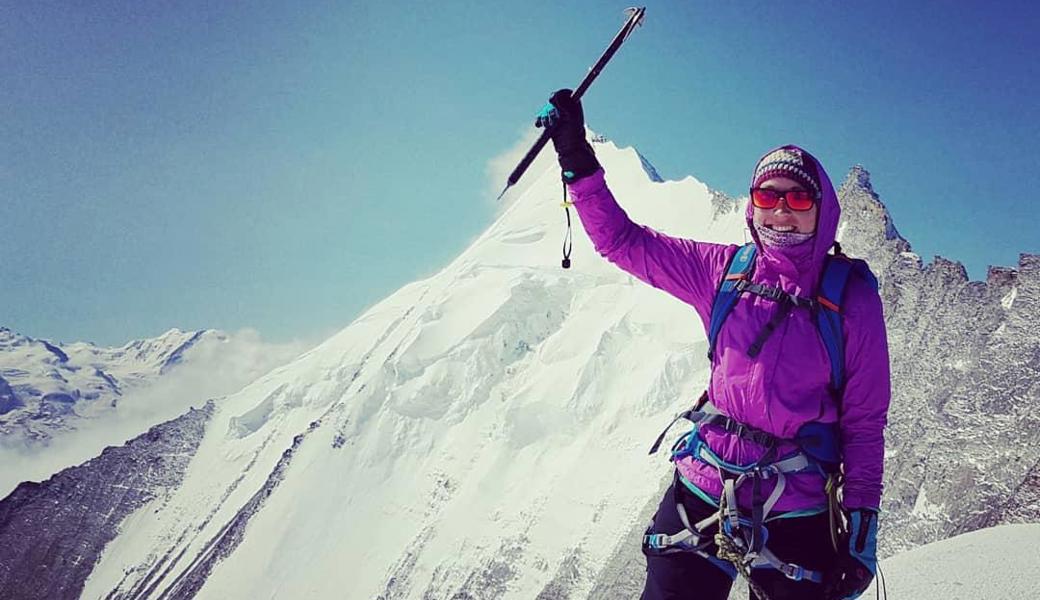 Jeannette verbrachte den Samstag im Wallis auf 4153m.ü.M.