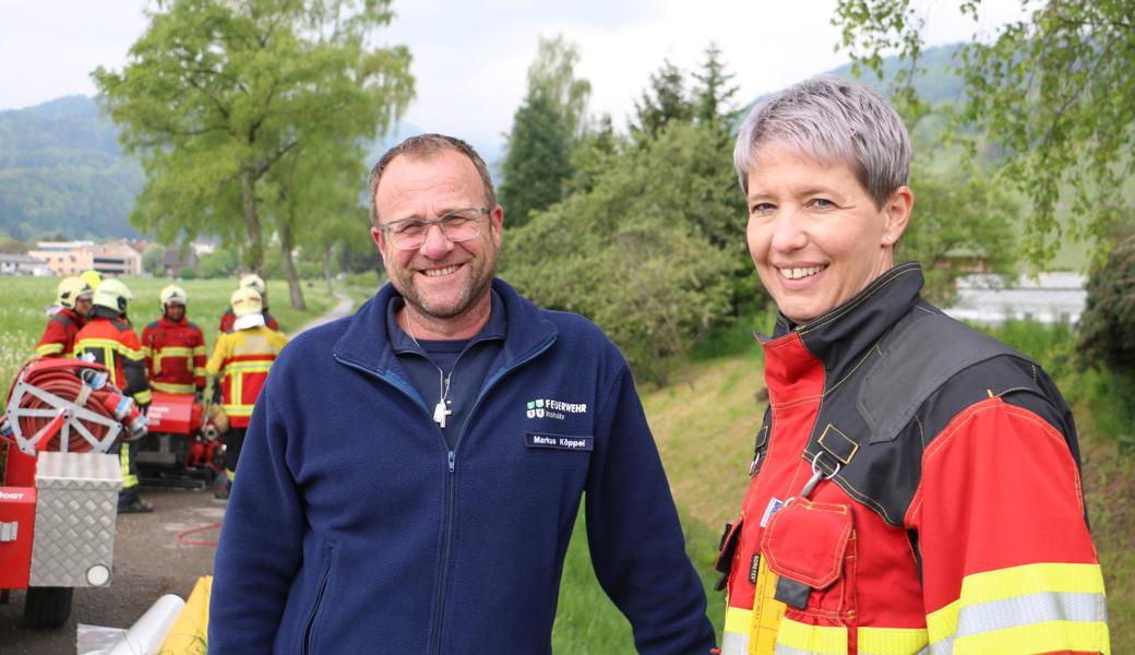 Kurskommandant Markus Köppel und die Technische Leiterin Corinne Epple.