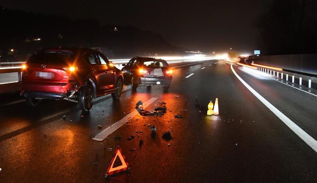 Unfall auf der Autobahn bei St.Margrethen.