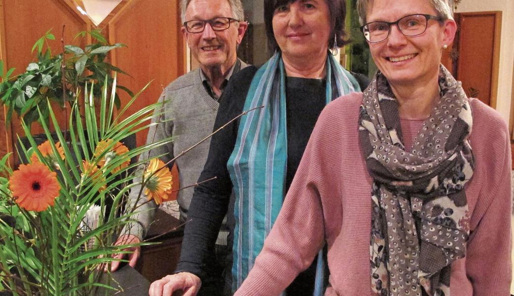 Die Kirchenmusikerinnen (von vorne) Barbara Koller, Gertrud Längle und Toni Kobler, Kirchenchor, sind zusammen seit 75 Jahren dabei.