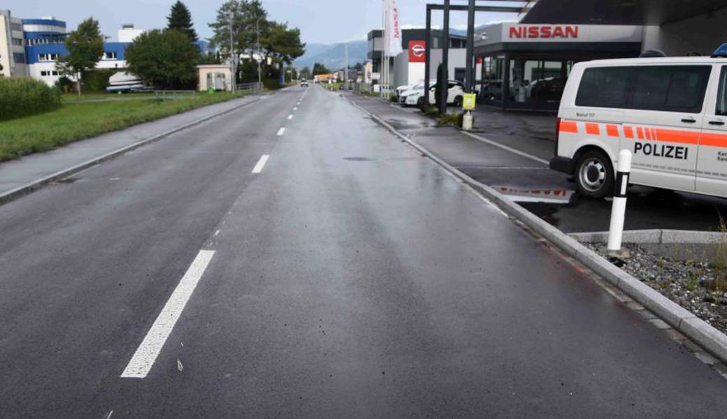 Die Unfallstelle auf der Auerstrasse.