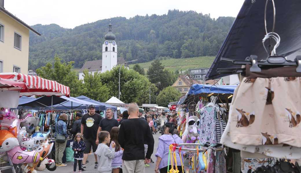 Rund 50 Marktfahrerinnen und Marktfahrer warten an der Balger Kilbi auf viele Besuchende. 