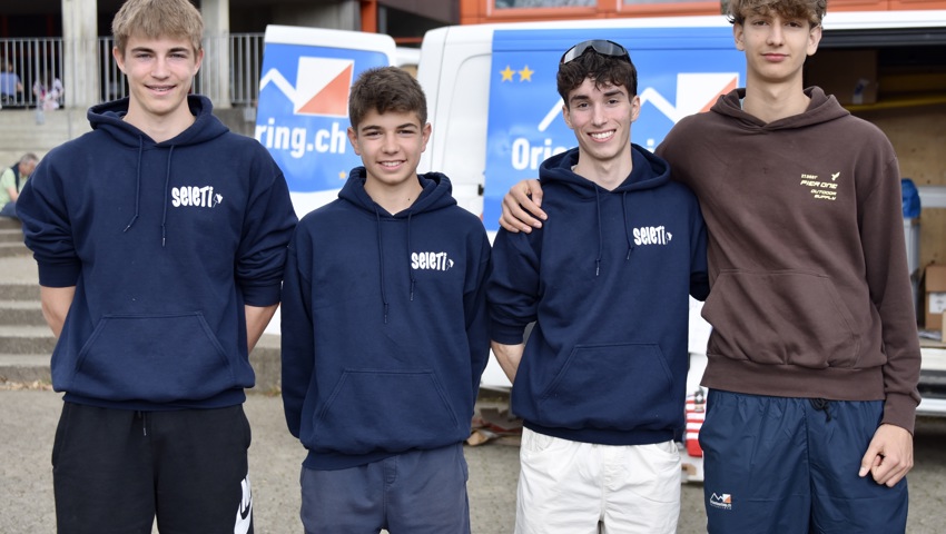 Aus dem Tessin angereist (von links): Martino Amaro, Dario Vannini, Gioele Bizzozero und Giulio Romagna.