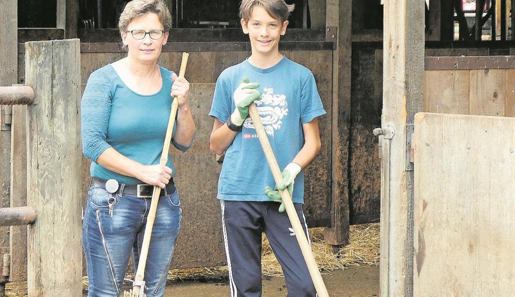 Seit vier Jahren ist es Jugendlichen möglich, auf dem Bauernhof von Antonia Mesmer in Thal Ferienjobs wahrzunehmen.