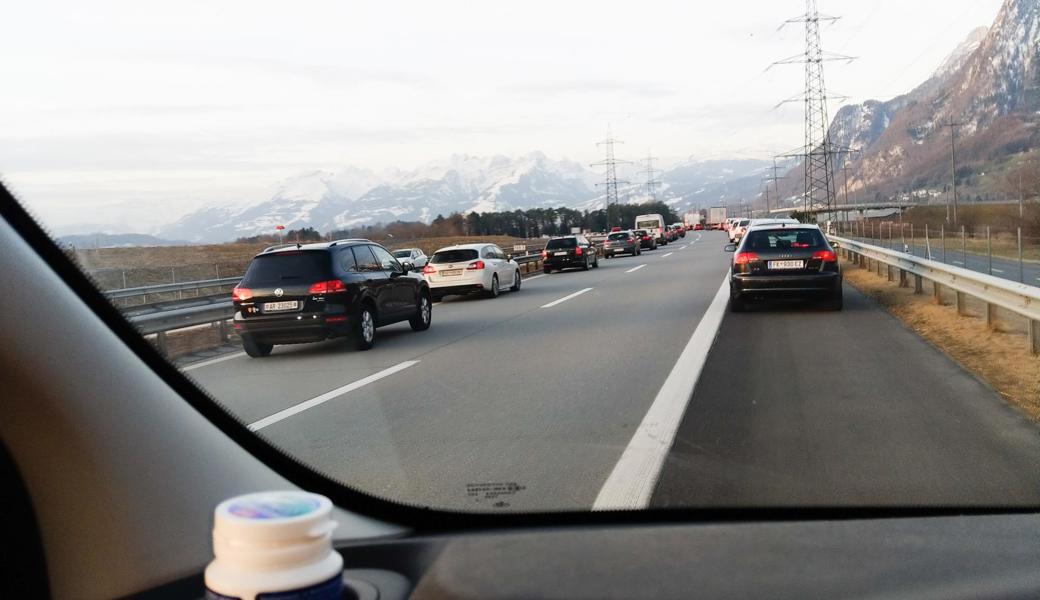 Vorbildliche Rettungsgasse