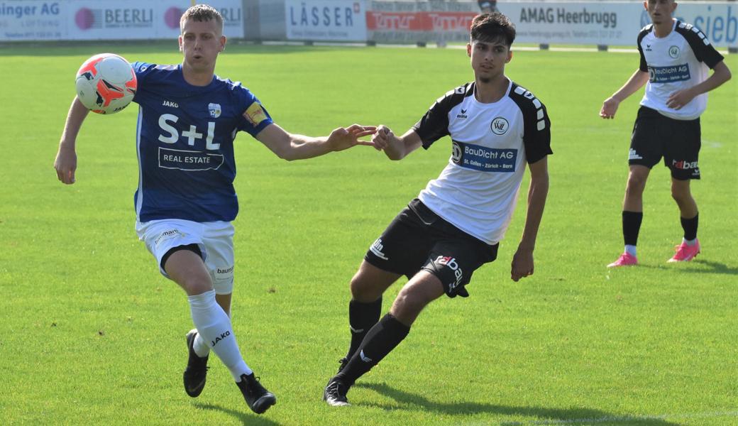 Widnaus Lars Ivanusa (links) entschied am letzten Sonntag das Spiel zwischen Widnau und Wil.