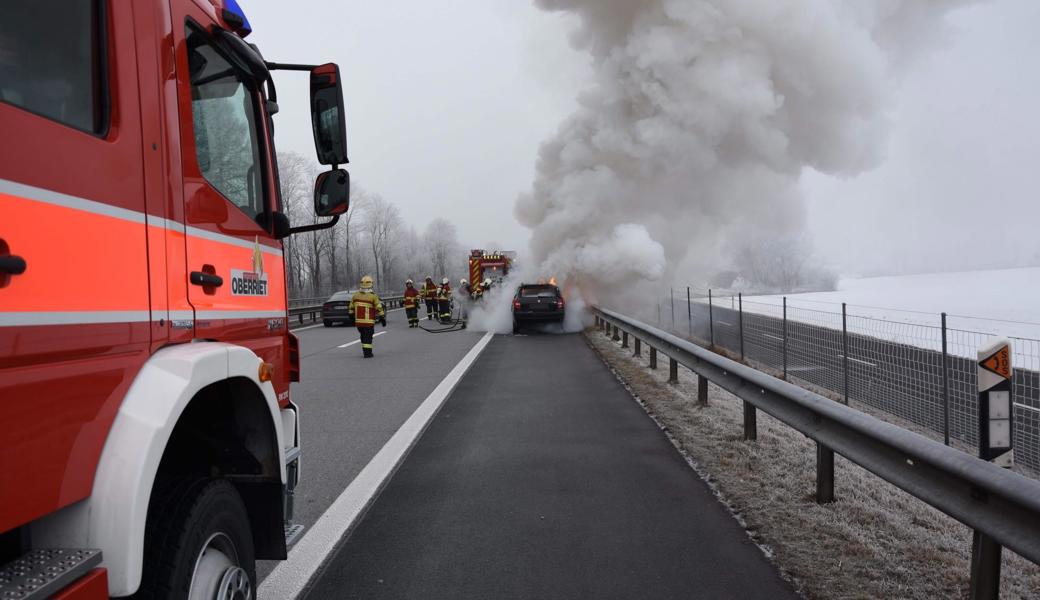 Die Feuerwehr Oberriet löschte den Brand.